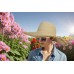 Wide Brim Straw Hat with Braided Straw Trim - Natural - HT-6044NAT
